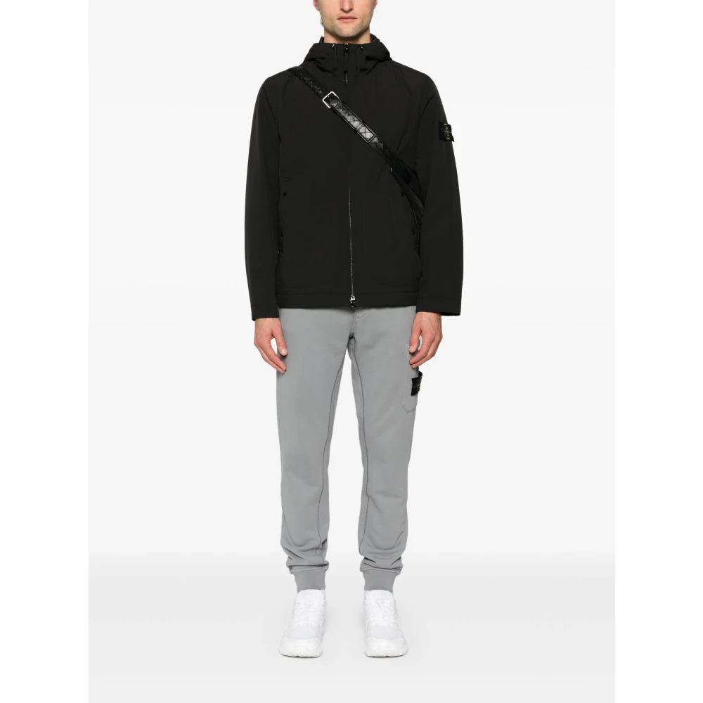 Stone Island Stijlvolle Jas voor Mannen Black Heren