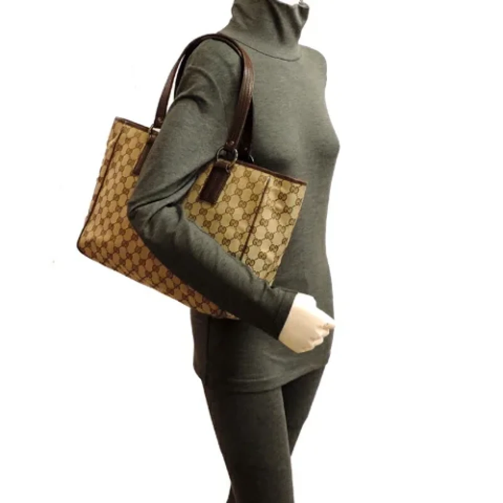 Gucci Vintage Pre-owned Canvas totes Beige Dames