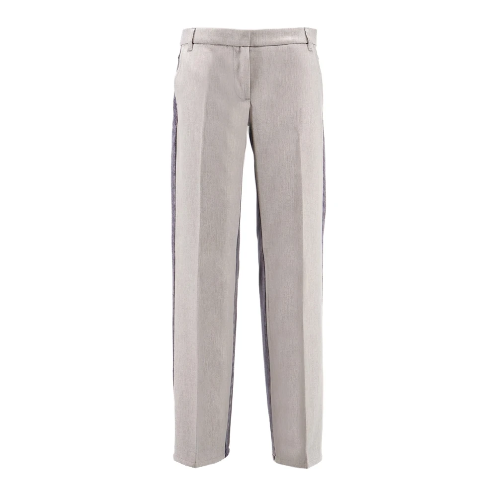 Stella Mccartney Women's Gray Hybrid Tailored Trouser Jeans - Straight Fit Jeans - W26 - Jeans
