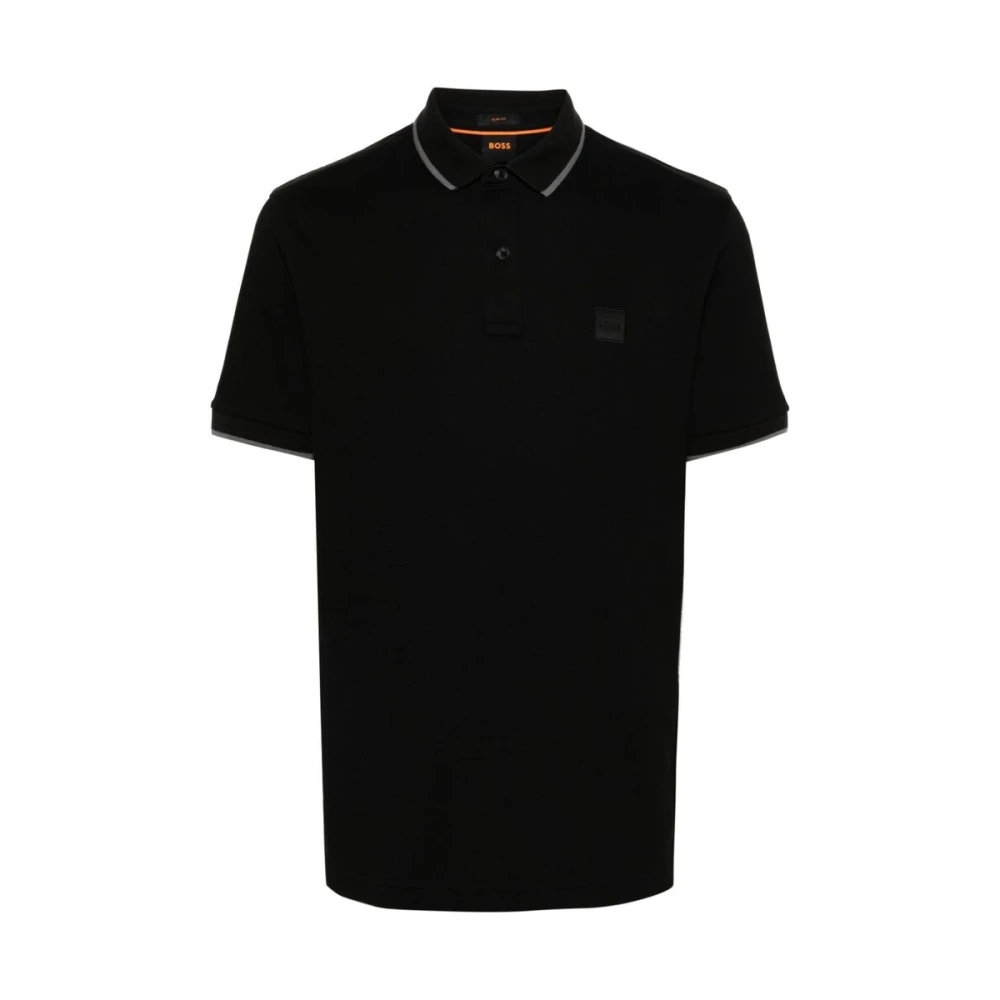 Hugo Boss Piqué Weave Polo Sweater Black Heren