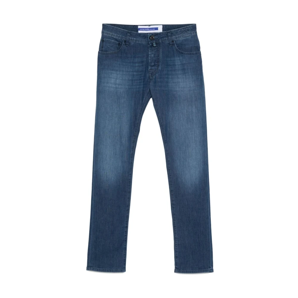 Jacob Cohën Blauwe Cerulean Klassieke Vijf Zak Jeans Blue Heren