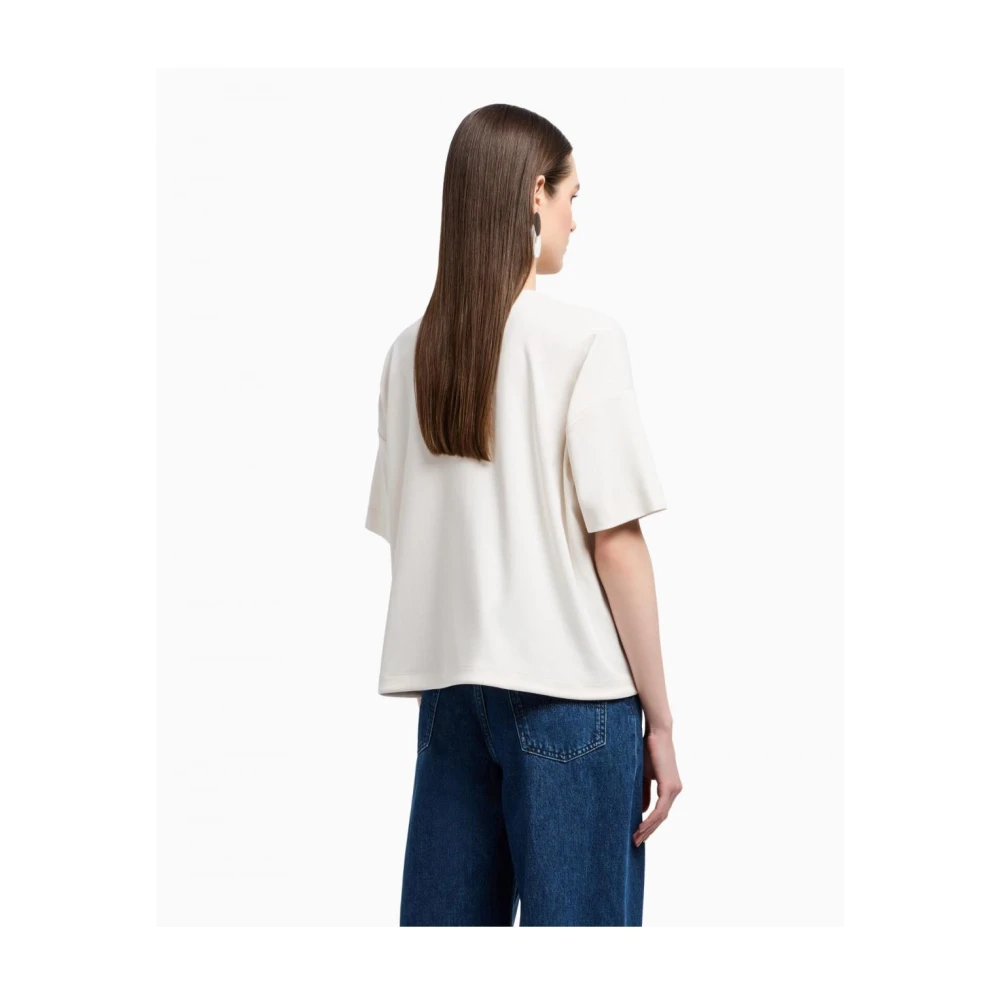 Emporio Armani Stijlvolle Sweatshirts en Hoodies Collectie White Dames