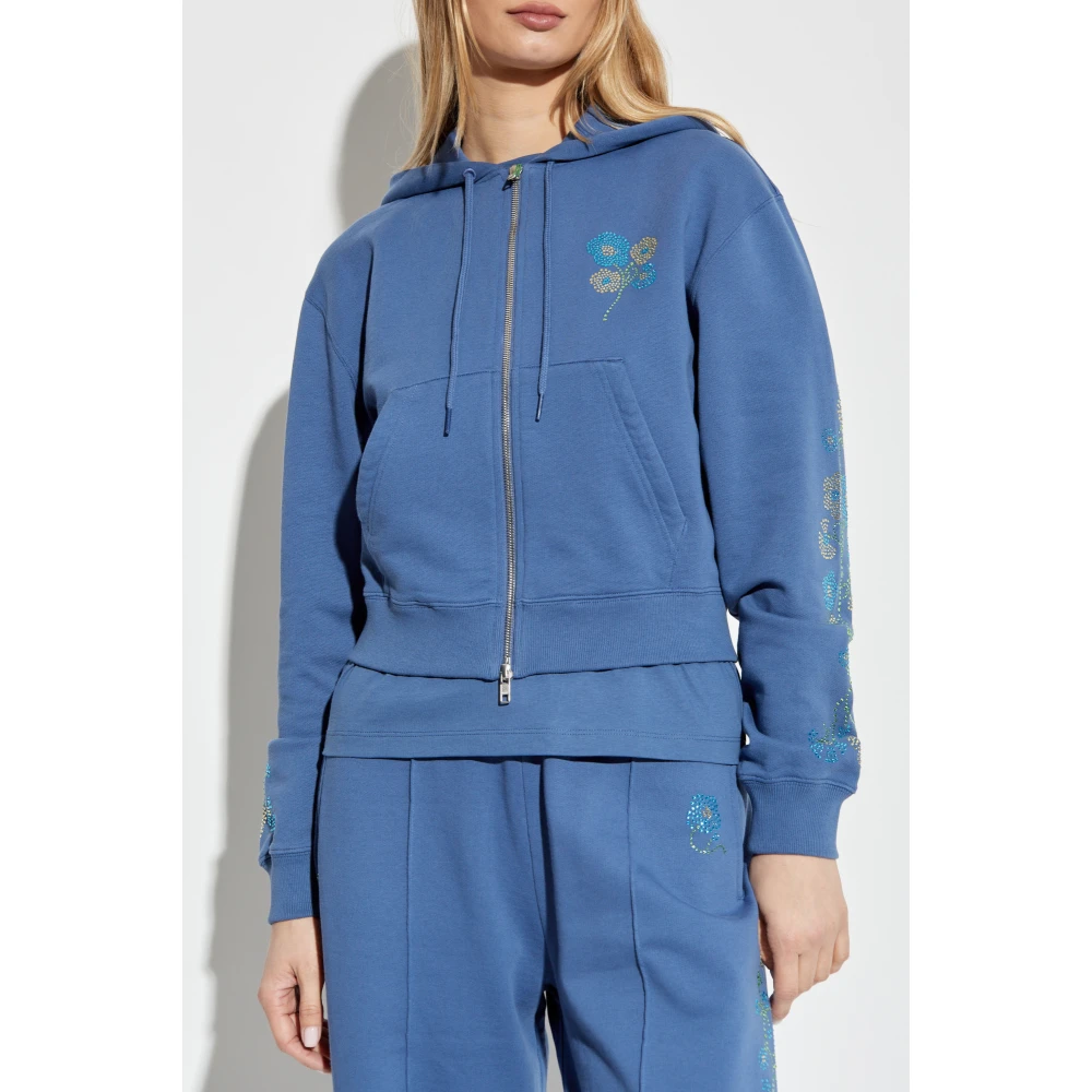 Kenzo Hoodie met glinsterende applicaties Blue Dames