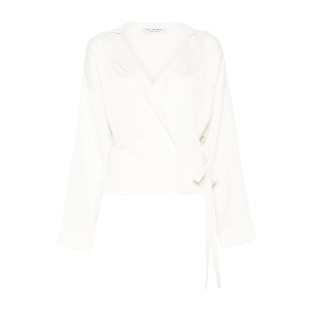 Philosophy di Lorenzo Serafini Ivoor Dameshemden Ss25 White Dames