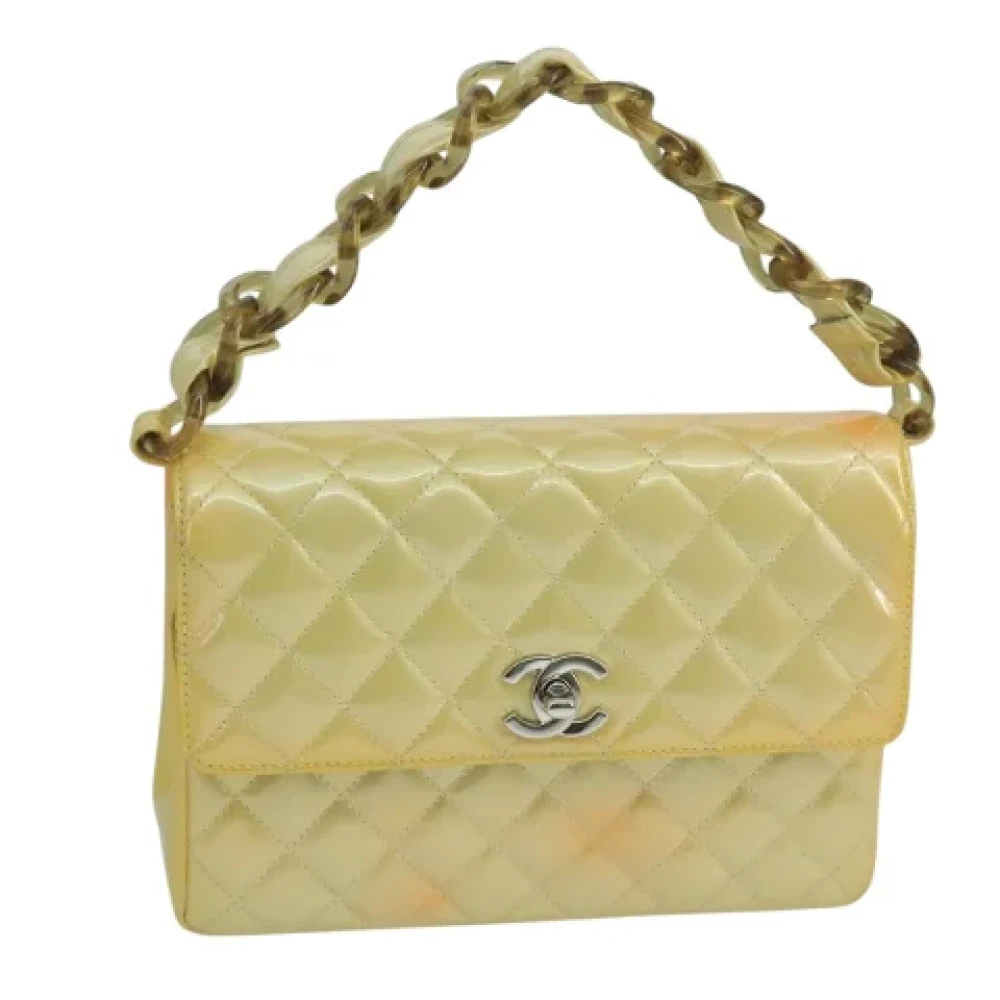 Chanel Vintage Pre-owned Leather handbags Yellow Dames