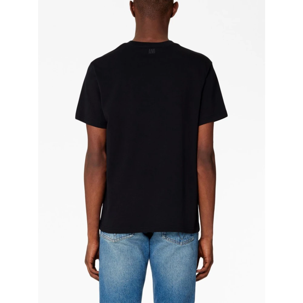 Ami Paris Hart Regular Fit T-shirt Zwart Black Heren