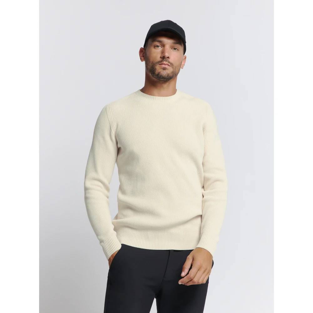 No Excess Chenille Crewneck Pullover Sweater Gray Heren