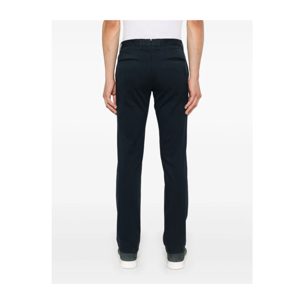 Incotex Blauwe Skinny Twill Broek Blue Heren
