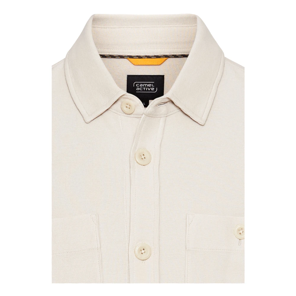 camel active Katoenen Overshirt Beige Heren