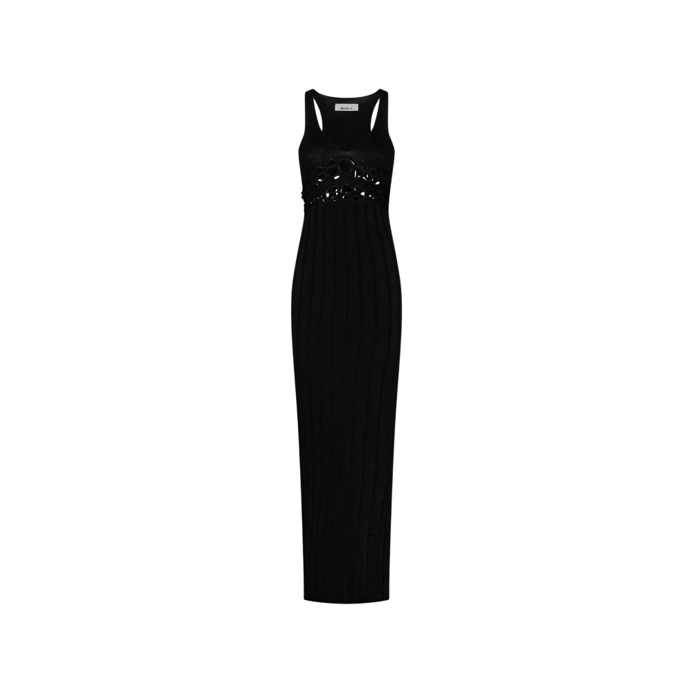 Circus Hotel Zwart Lurex Cut Out Jurk Black Dames