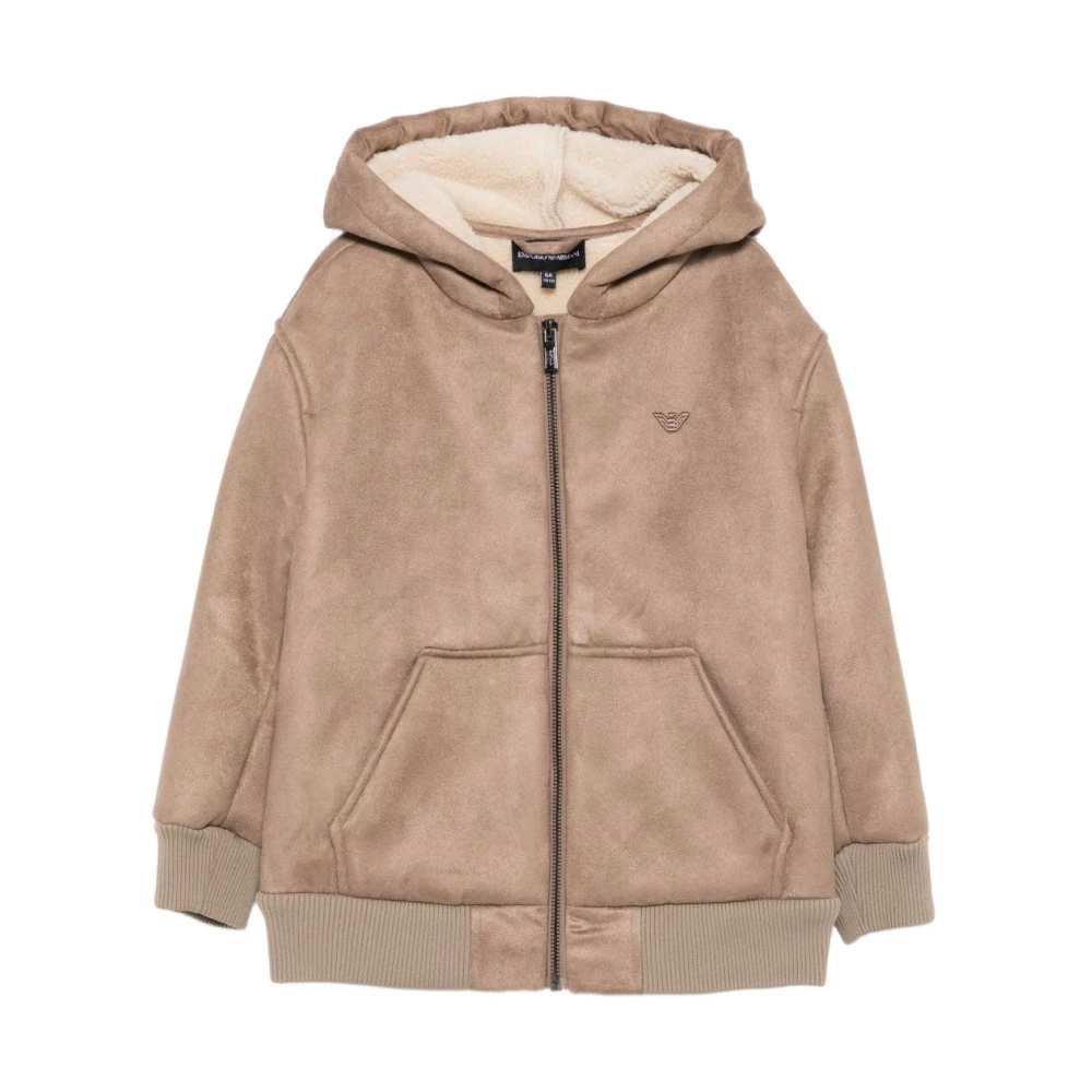 Emporio Armani Boys Beige Kids Sweatshirts, 12 Y, Sweatshirts