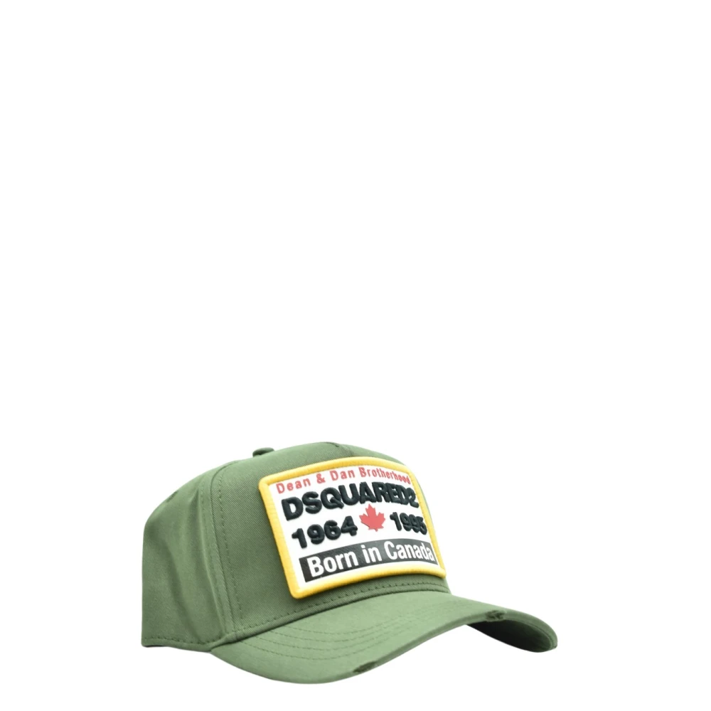 Dsquared2 Logo-geborduurde baseballpet legergroen Green Heren
