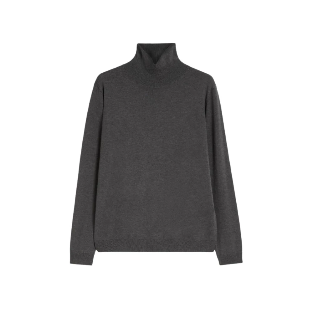 Weekend Max Mara Women's Grey Turtleneck Sweater In Stocking Stitch