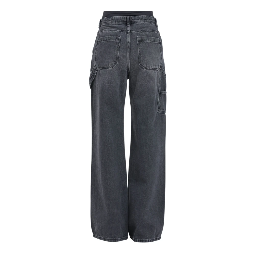 Only Zwarte Cargo Jeans Straight Fit Black Dames