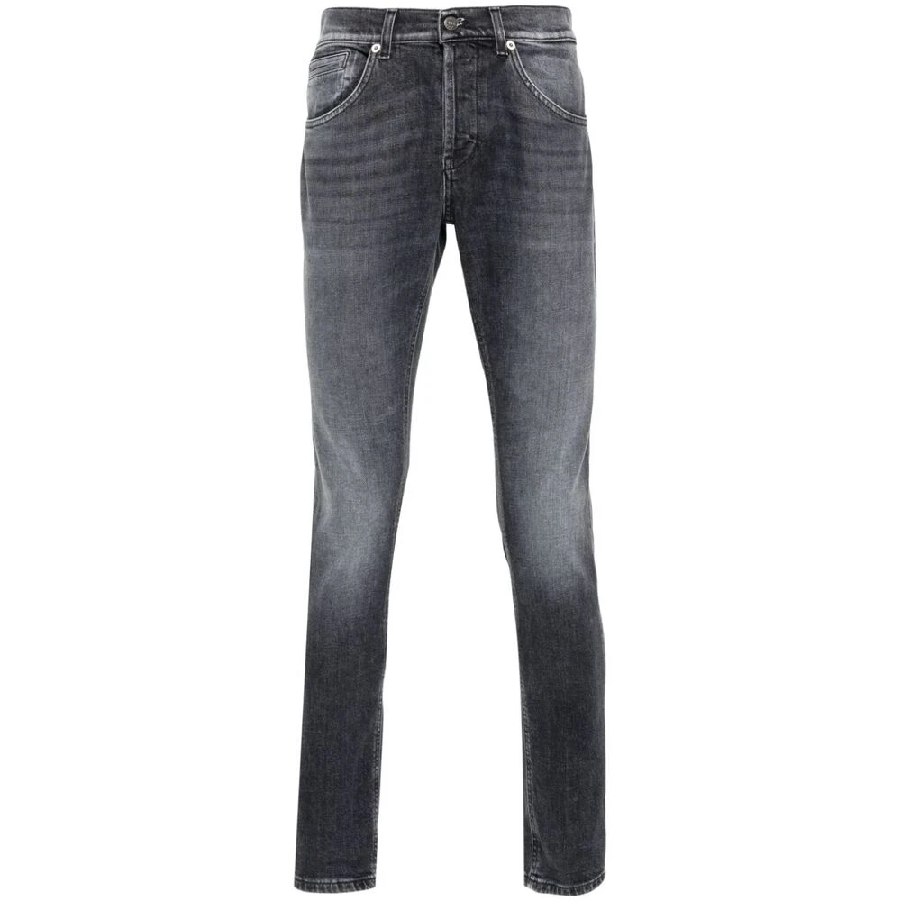 Dondup Slim Fit Donkergrijze Denim Jeans Gray Heren
