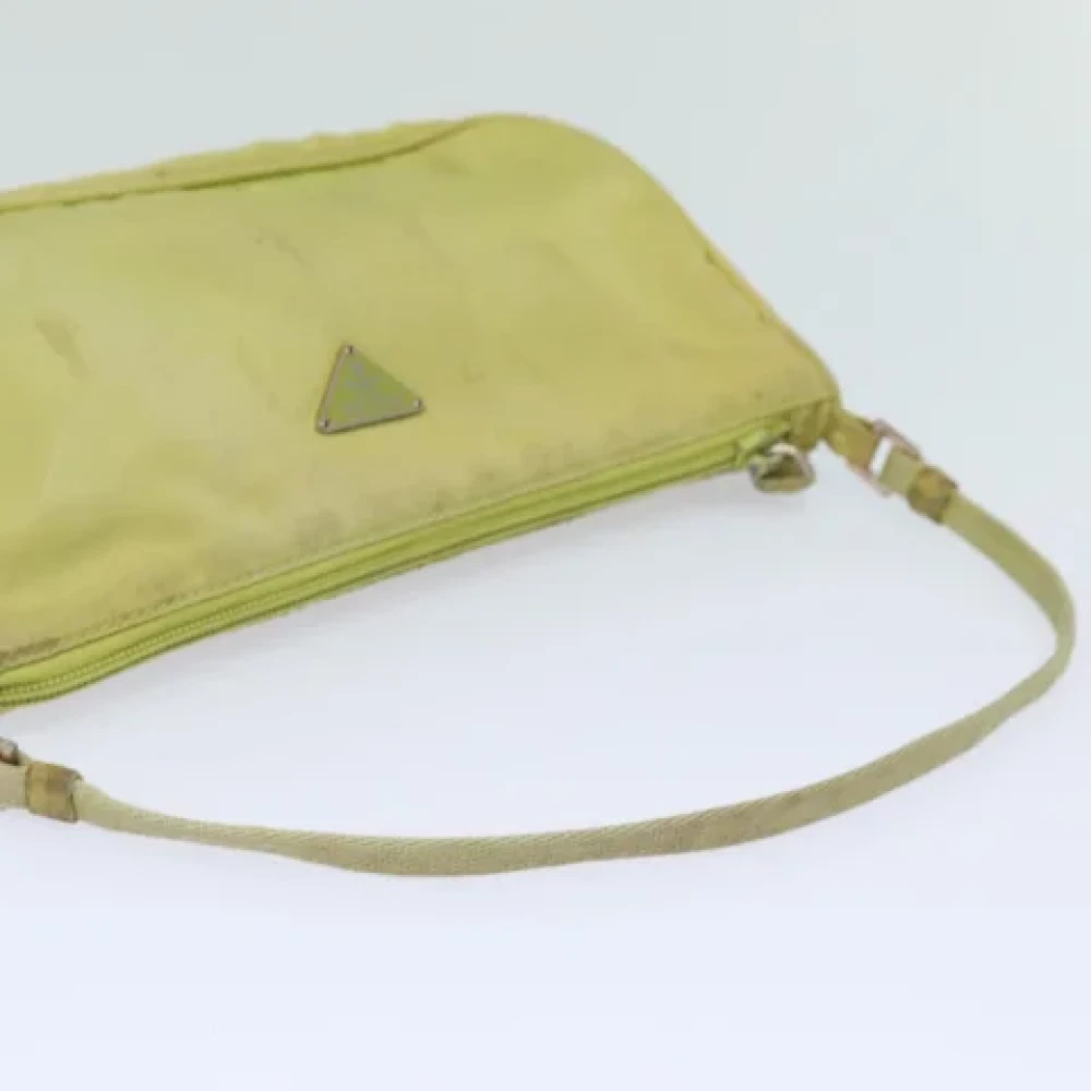 Prada Vintage Pre-owned Nylon pouches Yellow Dames