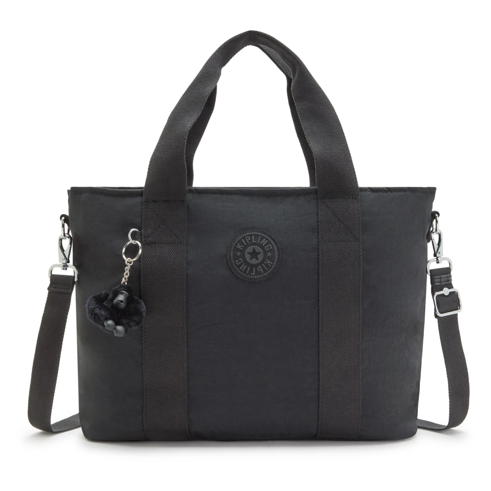 Kipling Lichtgewicht Schoudertas met Meerdere Zakken Black Dames