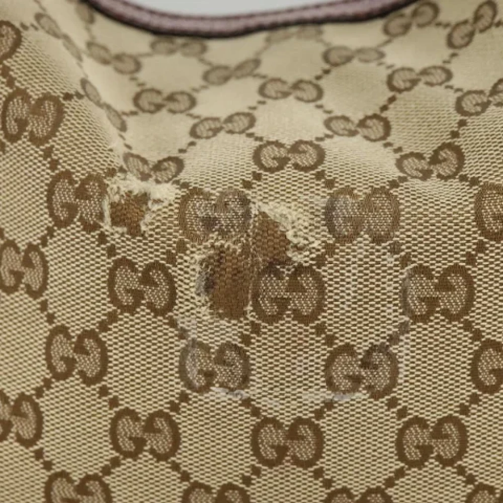 Gucci Vintage Pre-owned Canvas gucci-bags Beige Dames