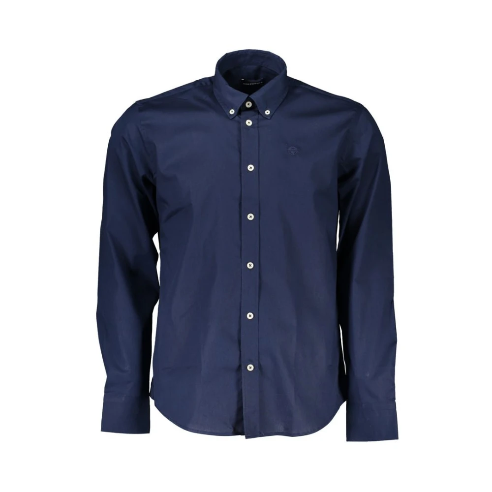 North Sails Blauw Katoenen Herenoverhemd Blue Heren