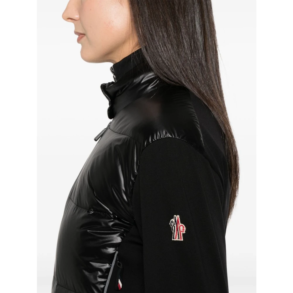 Moncler Zwarte Trui met Ritssluiting Black Dames