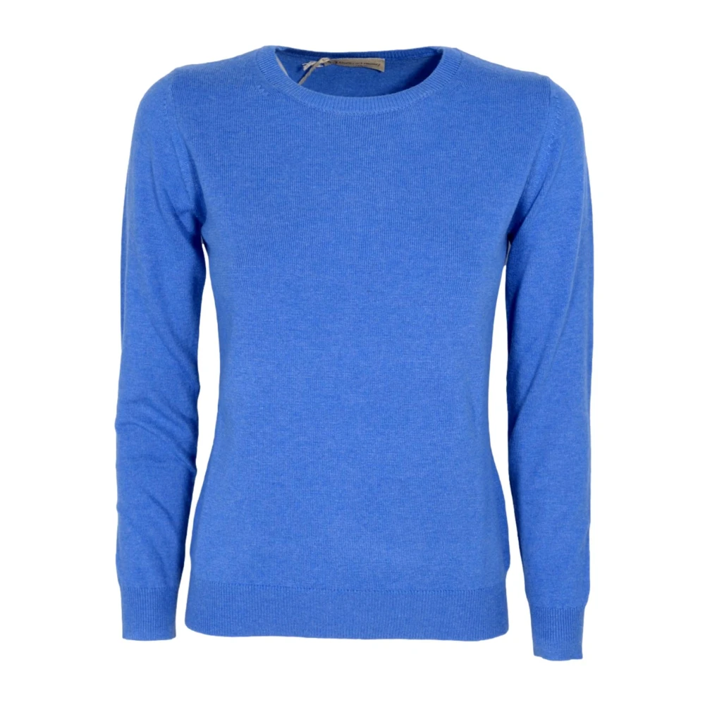 Cashmere Company Blå Slim Fit Cashmere Tröja Tillverkad i Italien Blue, Dam