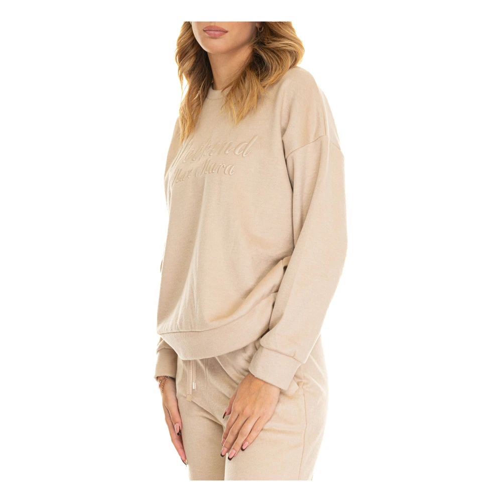 Max Mara Weekend Stijlvolle Sweatshirt voor Weekenduitjes Beige Dames