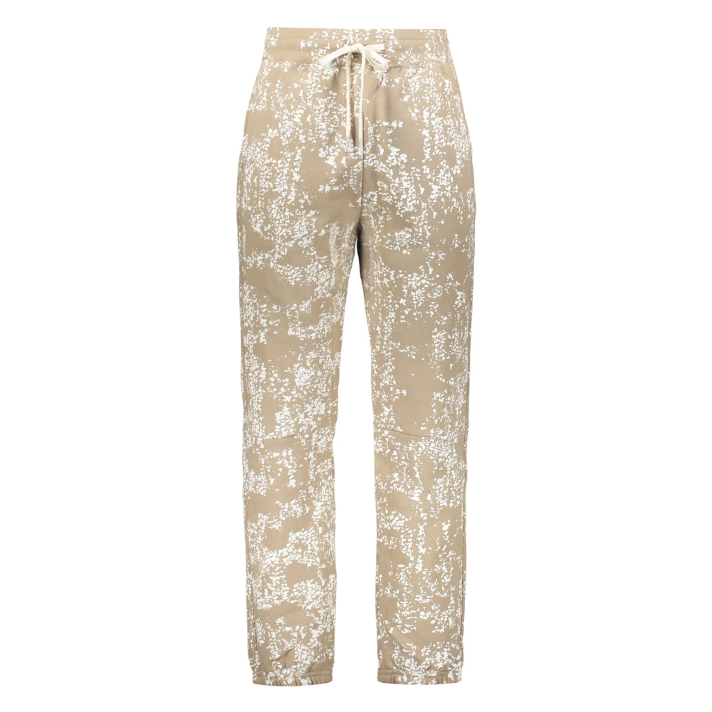 John Elliott Katoenen Track-Pants Elastische Taille Zijzakken Beige Heren