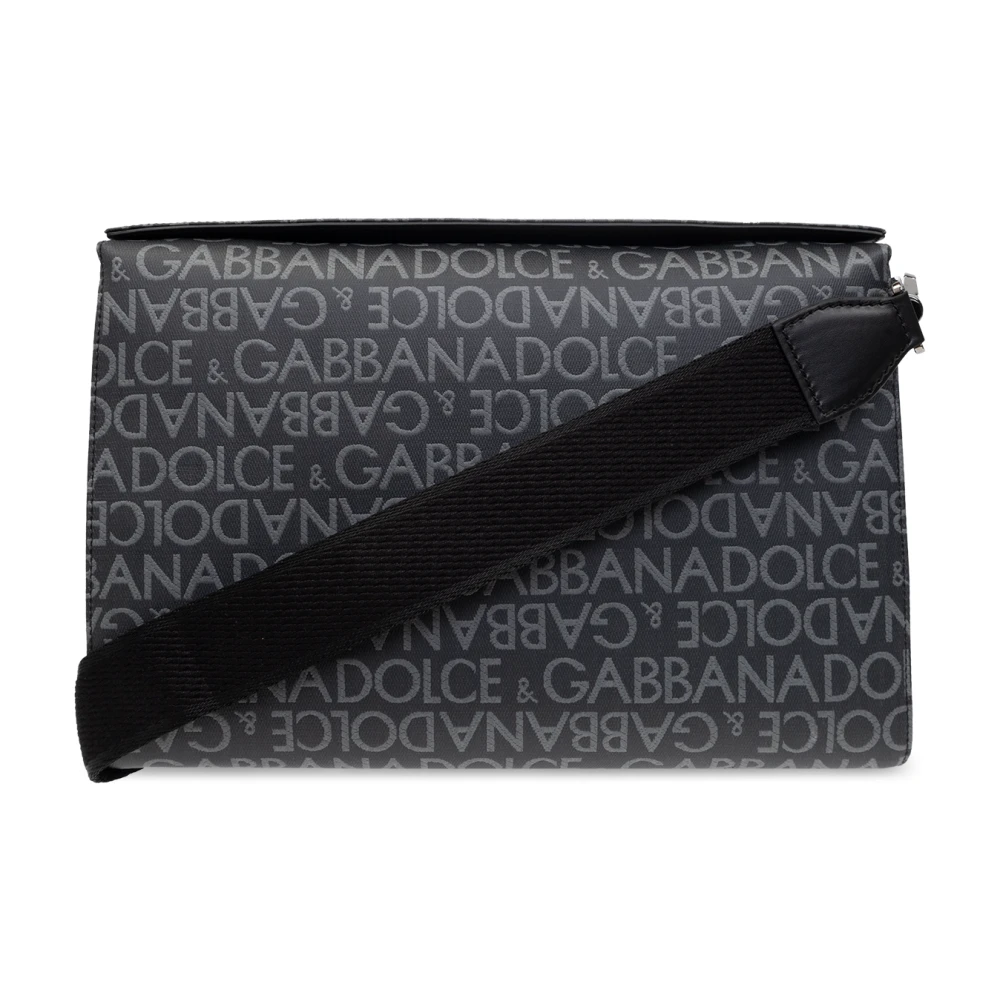 Dolce & Gabbana Schoudertas met monogram Gray Heren
