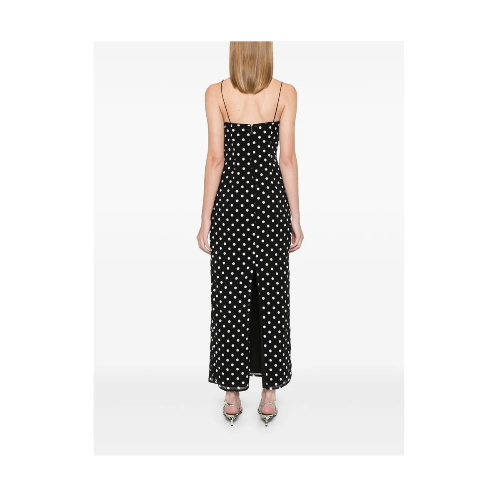 Rotate Birger Christensen Zwarte Chiffon Pailletten Jurk Black Dames