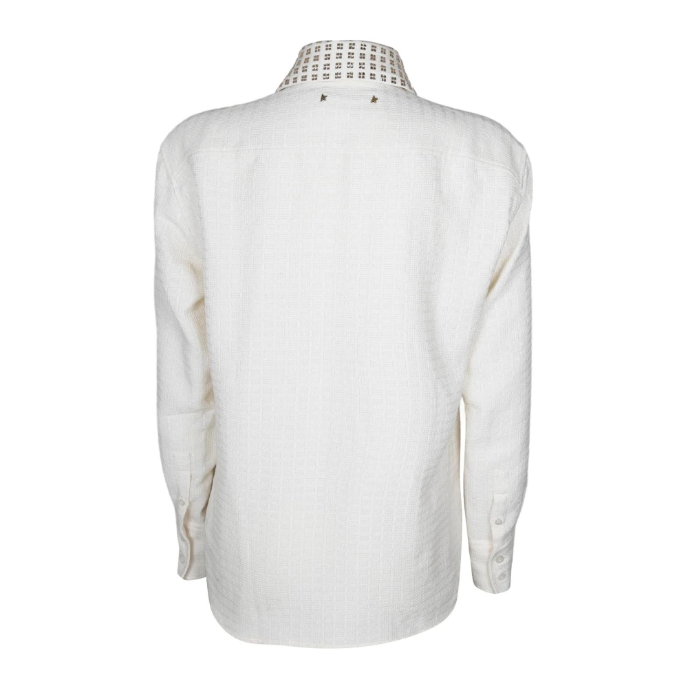Golden Goose Geruite katoenen blouse White Dames