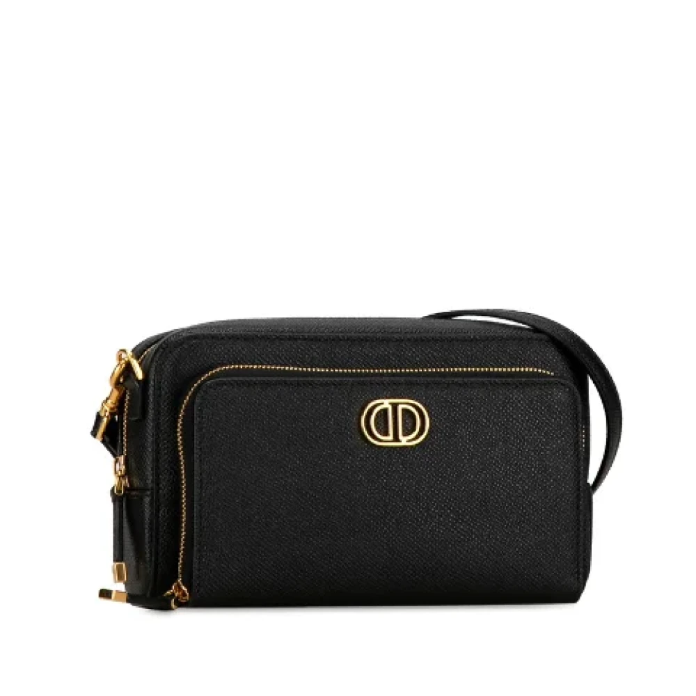 Dior Vintage Pre-owned Leather shoulder-bags Black Dames