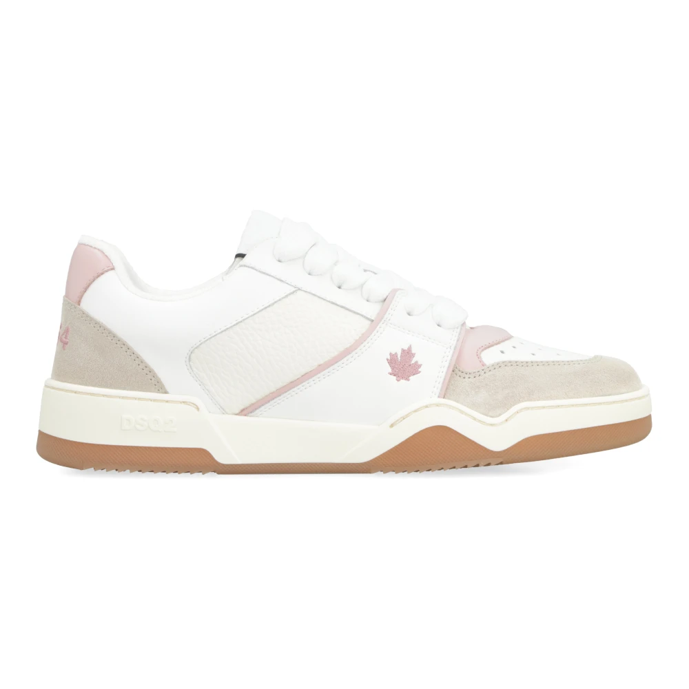 Dsquared2 Women's White Leather Low-Top Sneakers