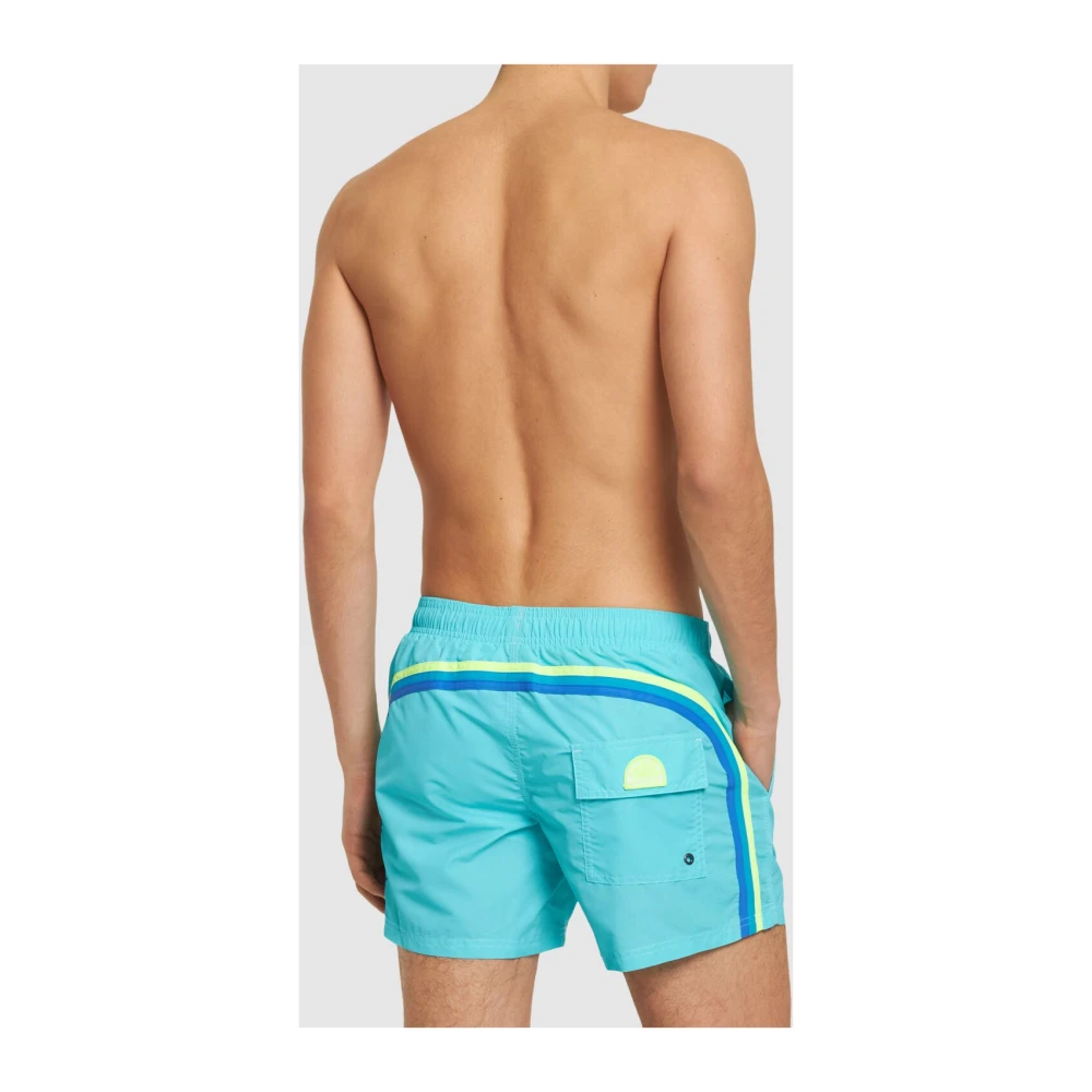 Sundek Regenboogblauwe Zwemkleding Blue Heren