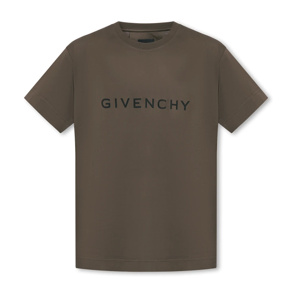 Givenchy T-shirt met logo Green Heren