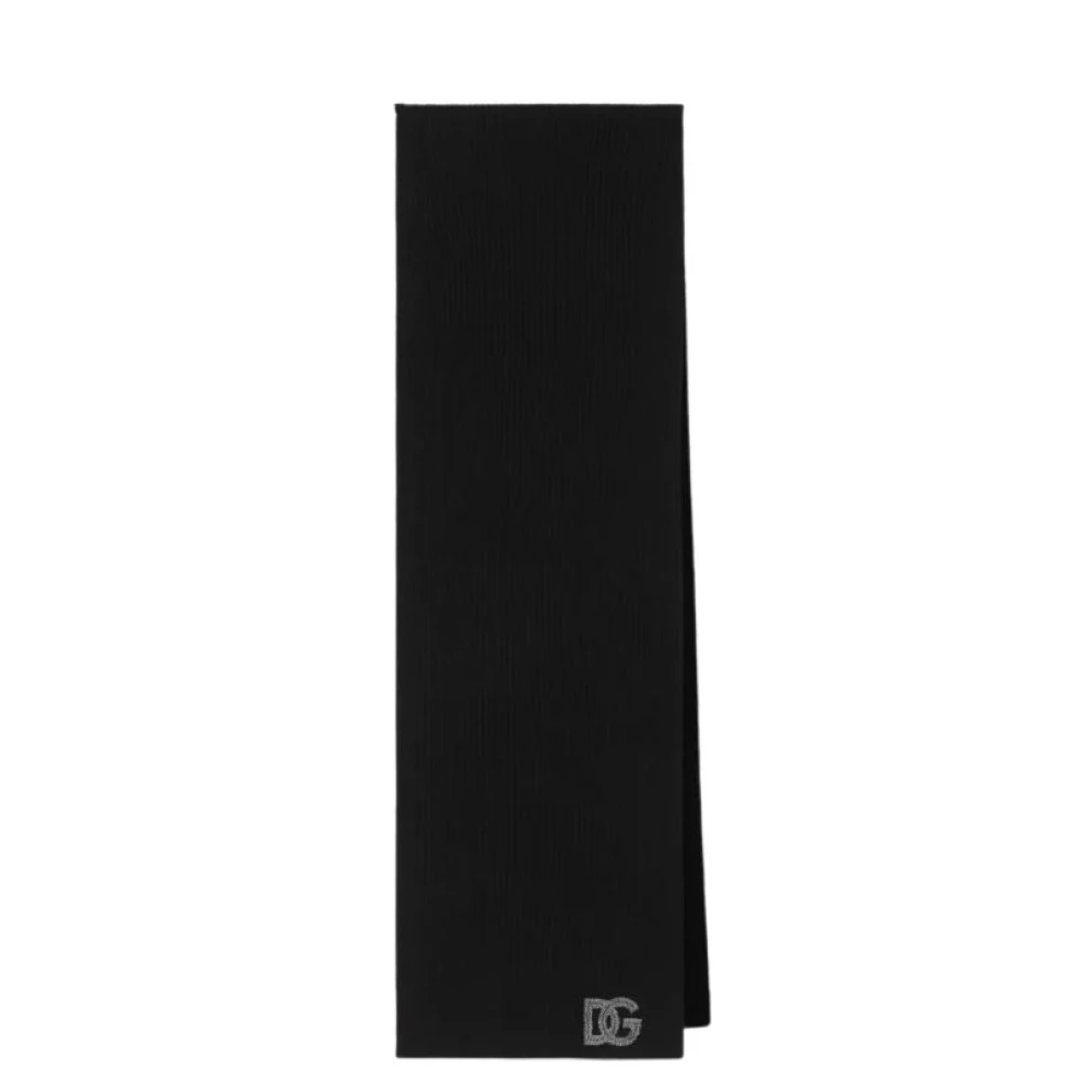 Dolce & Gabbana , Winter Scarves, Male, Black, One Size, Winter Scarf