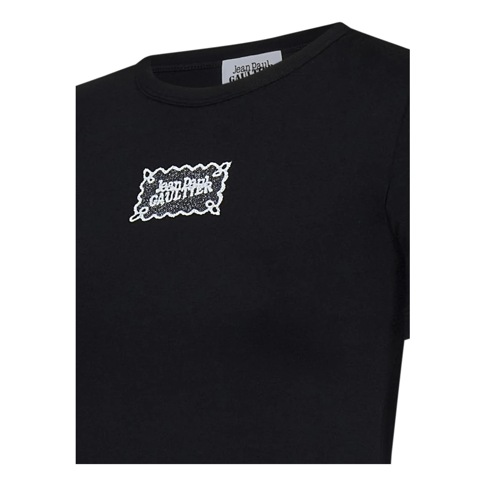 Jean Paul Gaultier Zwarte Aansluitende T-shirt Black Dames