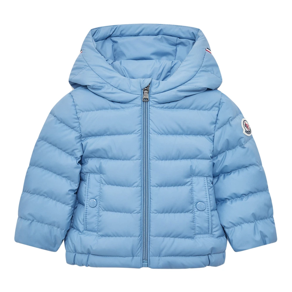 Moncler Unisex Kids Blue Winter Jackets, 3 Y, Down-Filled Hooded Jacket