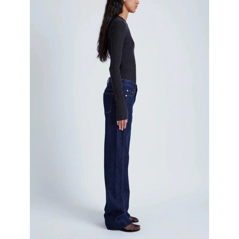 Proenza Schouler Ribgebreide trui met knoopdoek Gray Dames