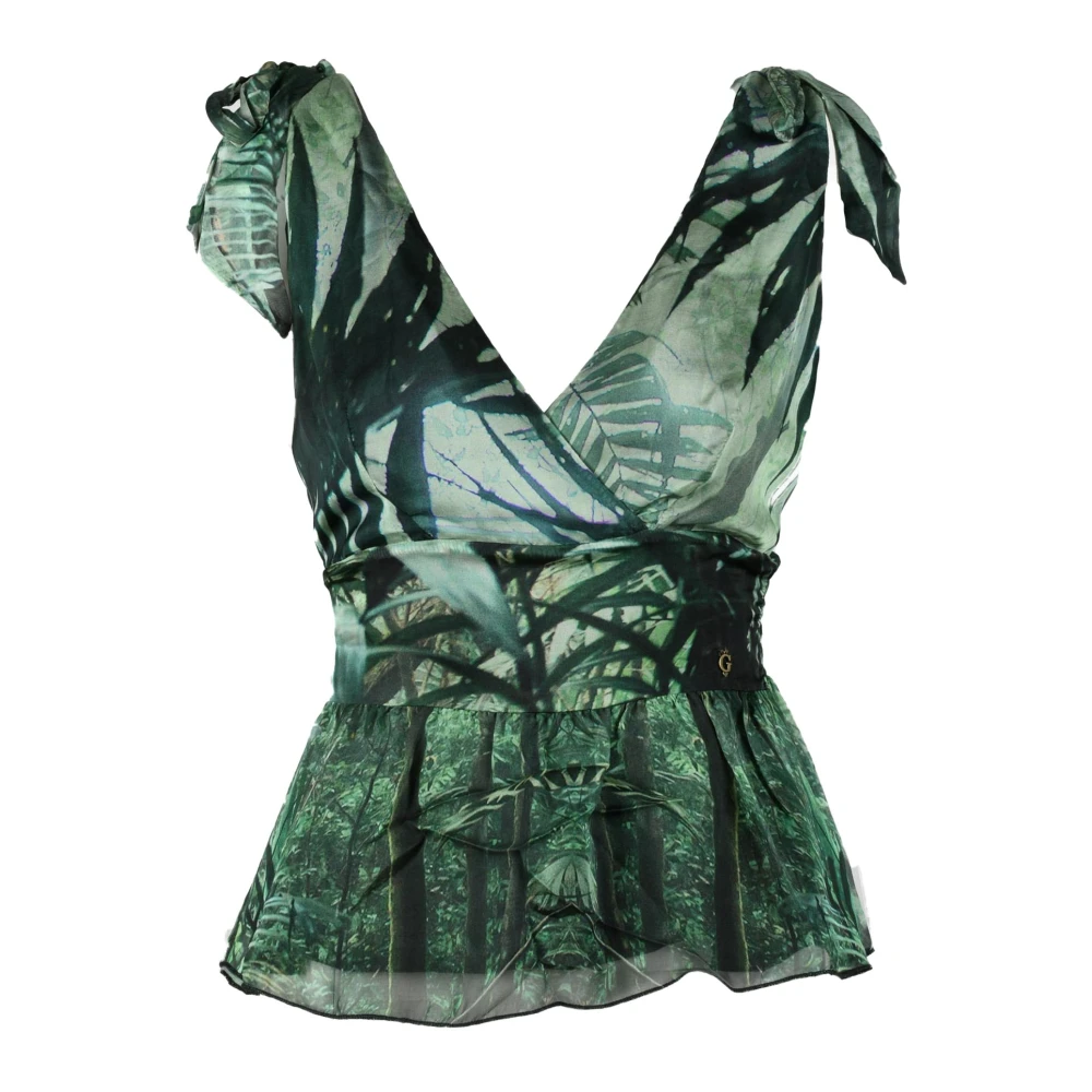 Guess Zijde Blend Stijlvolle Top Green Dames