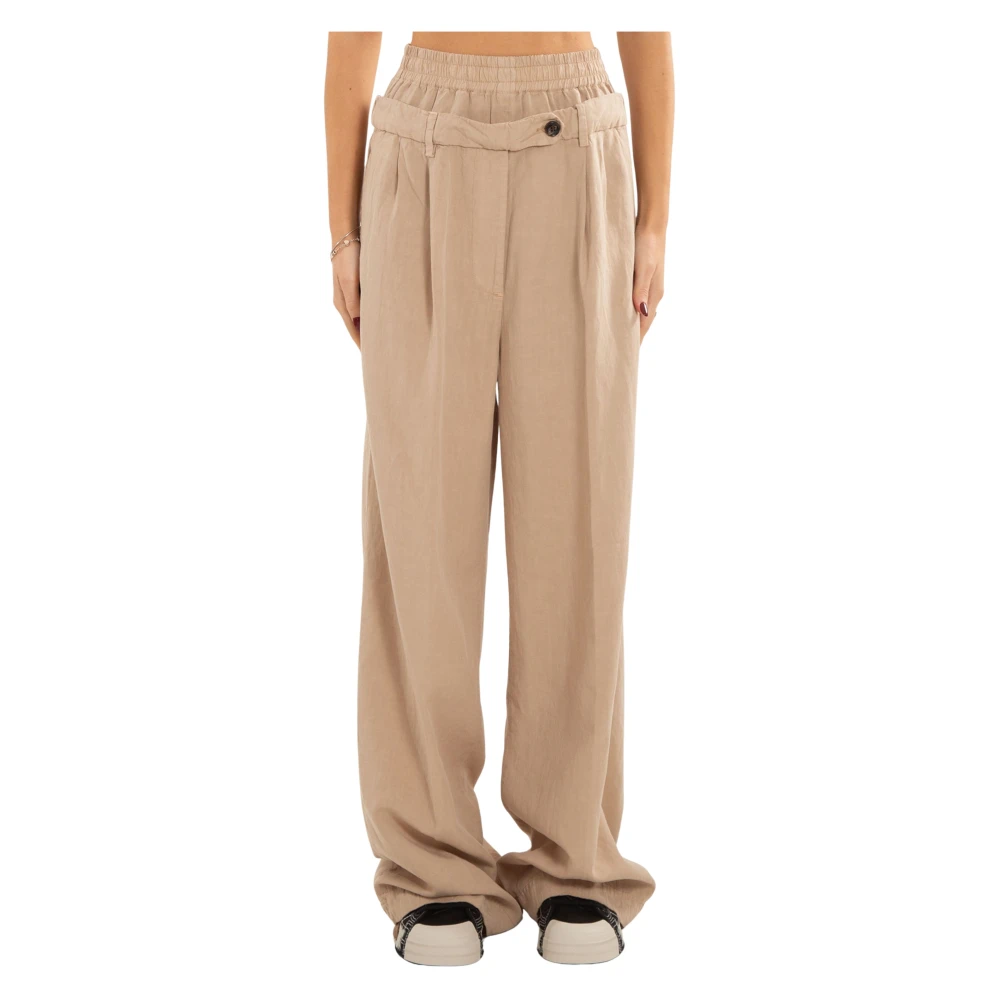 Trousers > Wide Trousers - - White Sand - Modalova