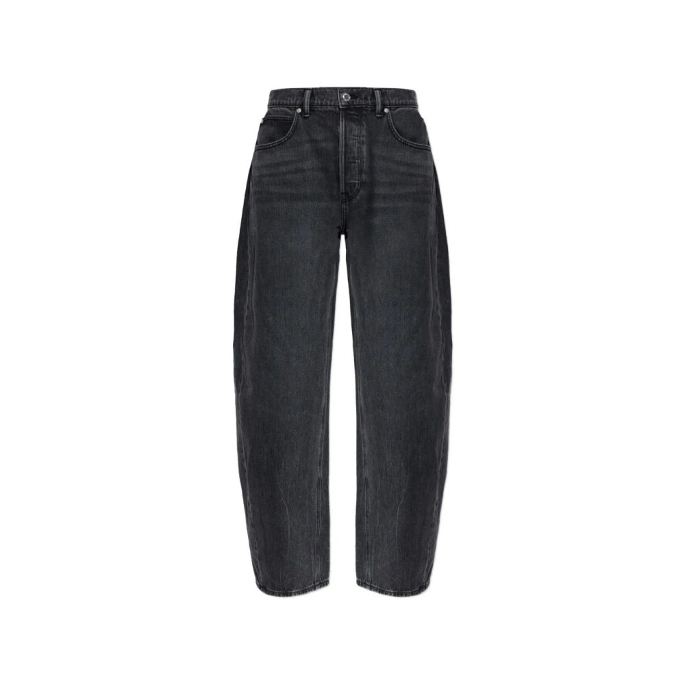 Alexander Wang Women's Black Wide Jeans - Loose Fit Jeans - W25 - Jeans