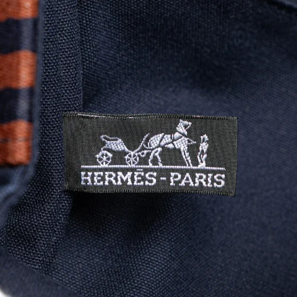 Hermès Vintage Pre-owned Canvas crossbody-bags Blue Dames
