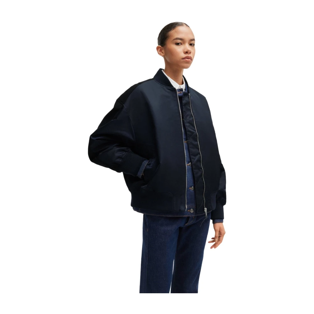 Hugo Boss Waterafstotende Bomberjack met Ritszak Blue Dames