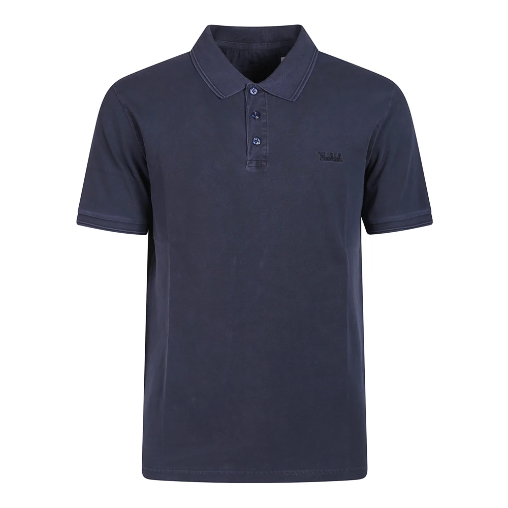 Woolrich Klassieke Polo Shirt in Mackinack Stijl Blue Heren