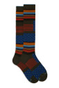 chaussettes-longues-en-coton-vert-pour-hommes-avec-motif-a-blocs-multicolores-pois-et-rayures-windsor
