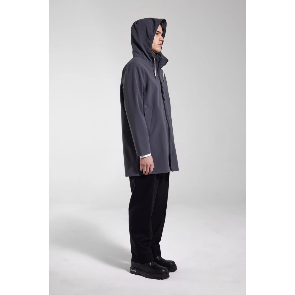 Stutterheim Lichtgewicht Waterdichte Rits Regenjas Blue Heren