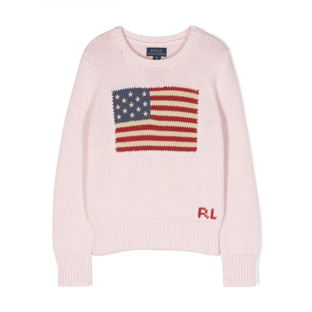 Polo Ralph Lauren Girls Pink Kids Knitwear, M, Jumper