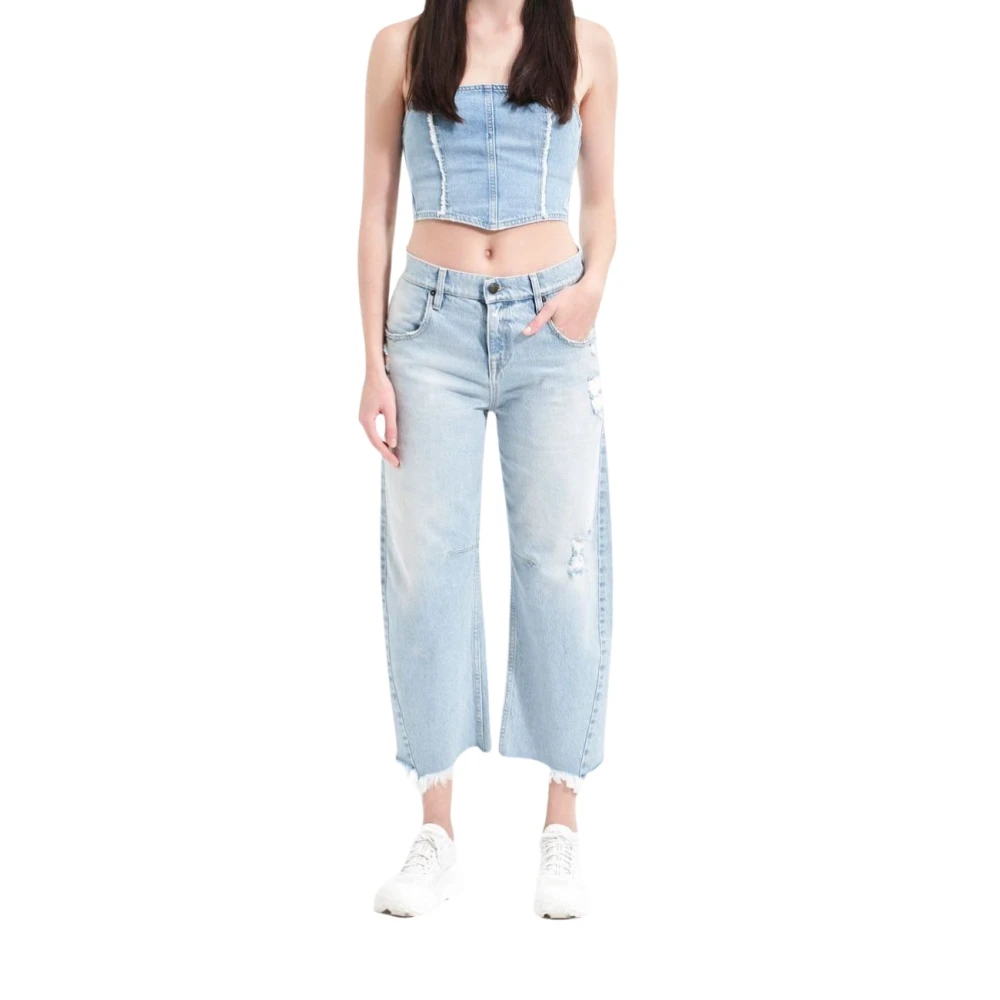 Cycle Lage taille jeans super aansluitende crop Blue Dames