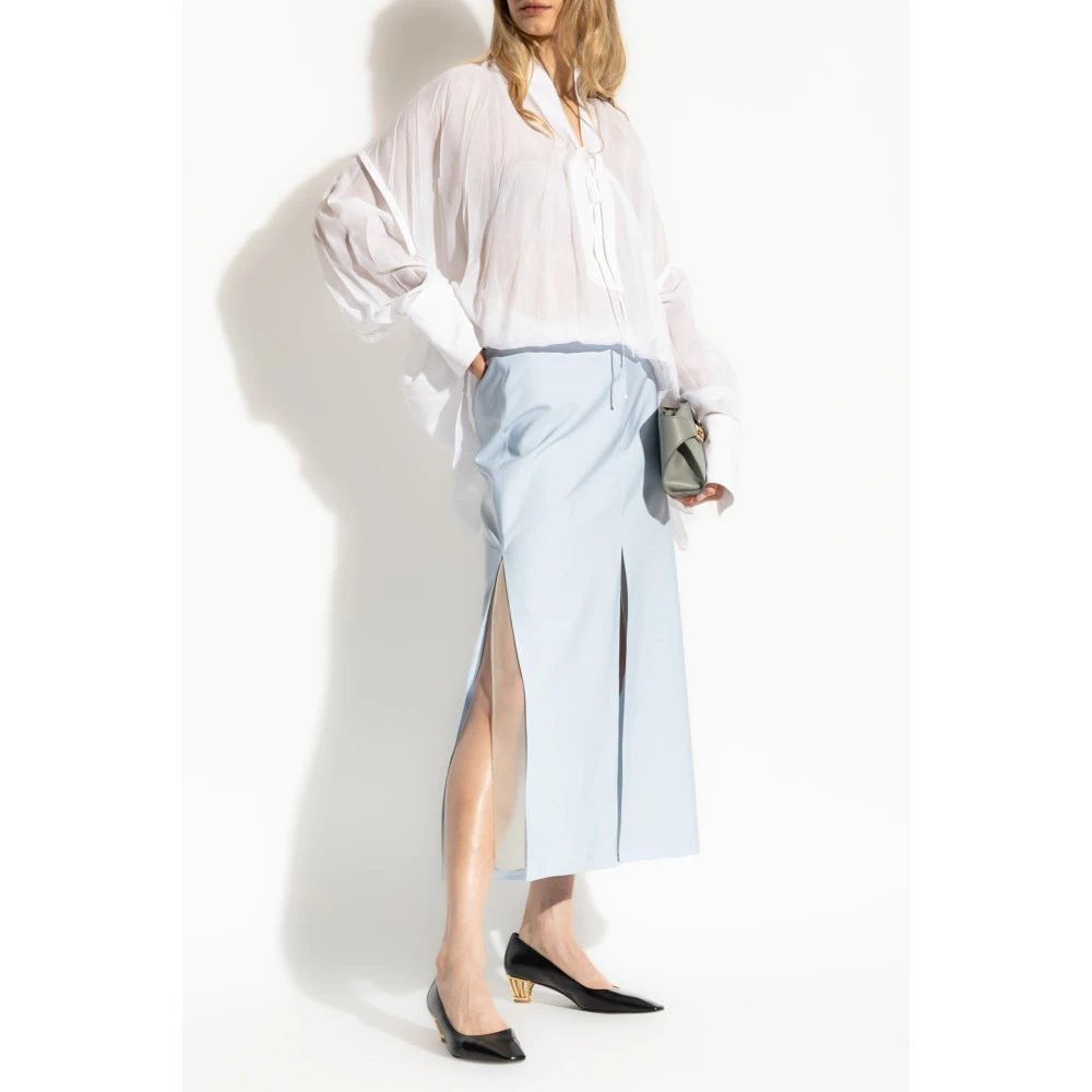 Salvatore Ferragamo Rok met split Blue Dames