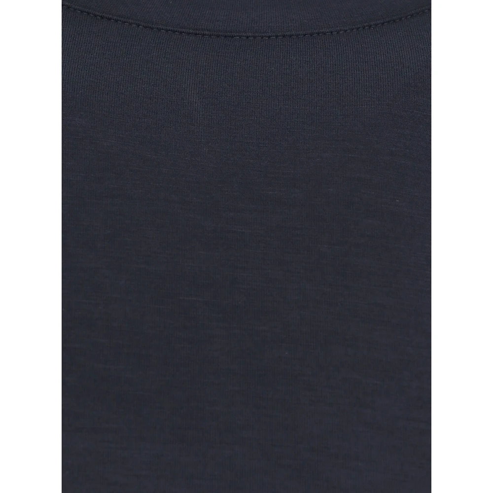 Giorgio Eco-Viscose Crew-Neck Longsleeve T-Shirt Blue Heren